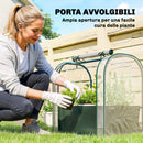 Mini Serra 68x50x70 cm con Aiuola per Coltivazione e Porta Avvolgibile in Acciaio e PP Verde Scuro      