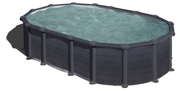 prezzo Piscina Ovale Fuori Terra 610x375xh132 cm in Acciaio e PVC Gre Capri