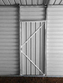 Capannone Box con Saracinesca in Lamiera Verde per Deposito Attrezzi 370x790x280cm Enaudi