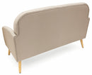 Divano 2 Posti 137x75x89 cm in Tessuto Soriani Ecrù