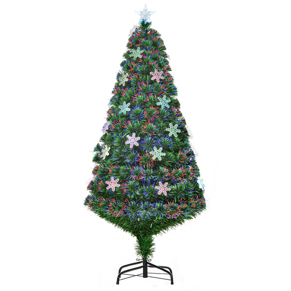 online Albero di Natale Artificiale 150 cm 20 luci LED a Forma di Cristallo di Neve
