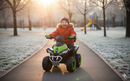 Mini Quad Elettrico per Bambini 6V Kid Go Deluxe Verde