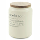 Barattolo Zucchero con coperchio bamboo 800 ml in Gres VdE Tivoli 1996 Crema