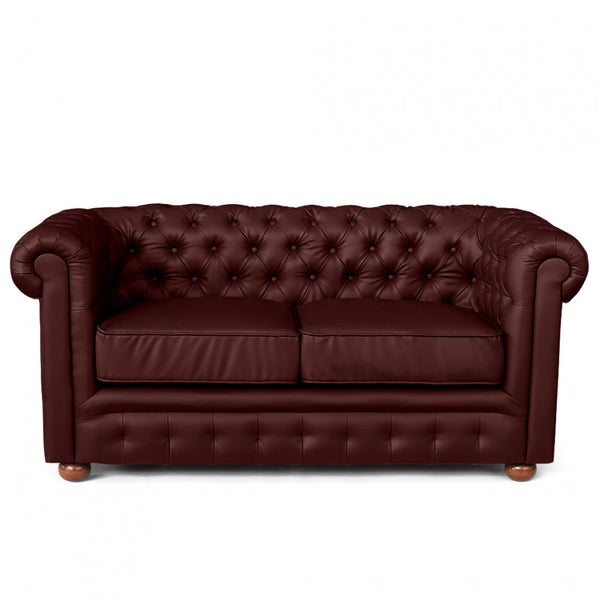 Divano 2 Posti 170x81x77 cm in Similpelle Bordeaux sconto