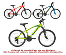 Bicicletta MTB Ragazzo 24” 18 Velocità Progress Giallo o Nero o Rosso
