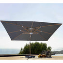 Ombrellone da Giardino Decentrato 3x4m Roma Wood nero