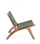 Poltrona Soggiorno 65x79x69 cm Caroline in Pelle Verde
