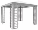 Gazebo da Giardino in Legno 3x3m con Copertura in PVC Taini Leon Pocket Bianco