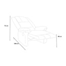 Poltrona Relax Reclinabile Manuale 89x100x100 cm in Tessuto Beige
