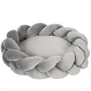 Cuccia per Cani e Gatti Imbottito e Lavabile con Cuscino Separato 55x14 cm Grigio 