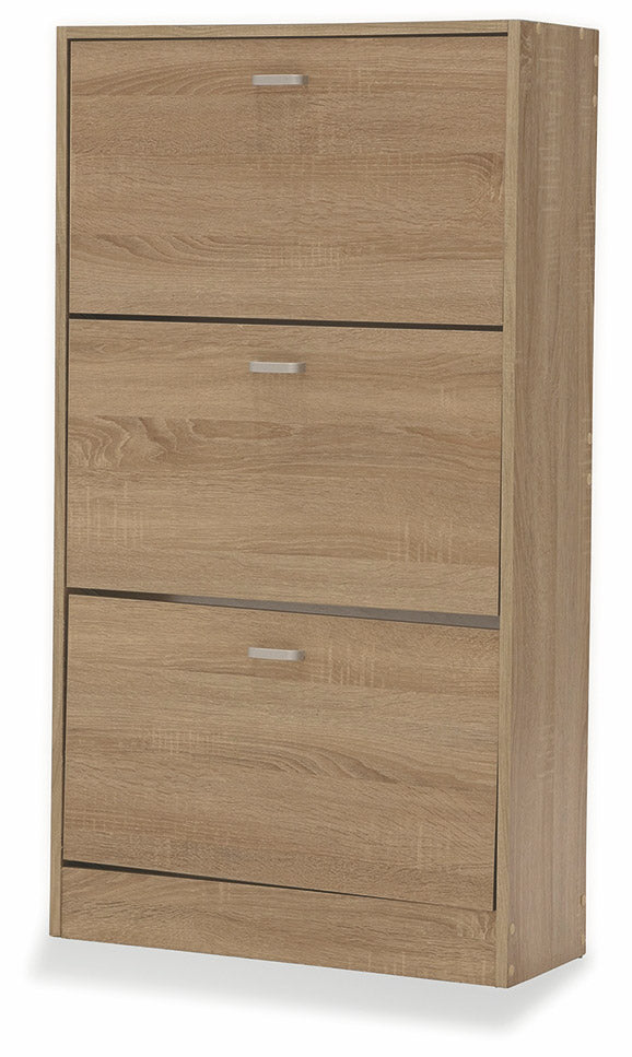 sconto Scarpiera 3 Scomparti in MDF 63x24x115 cm Soriani Rovere