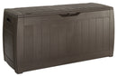 Baule Cassapanca da Esterno 117,5x57,3x45 cm in Resina Effetto Legno Keter Hollywood Marrone