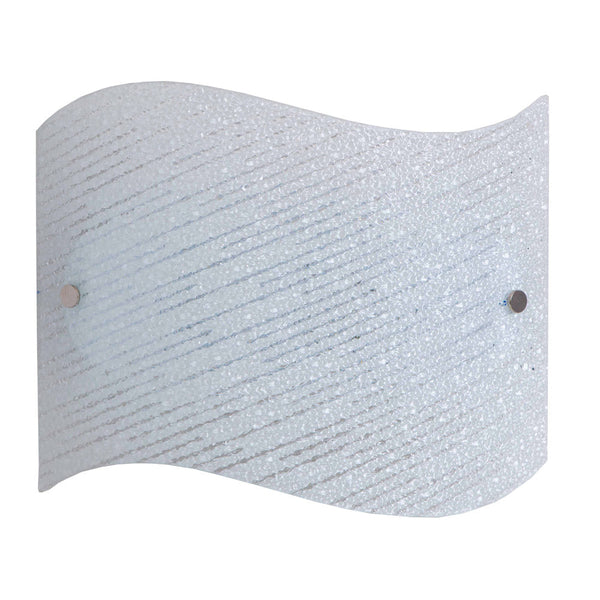 Applique 1xE27 Finali Cromo Vetro Lastra Graniglia Bianco E-Energy Zoe prezzo