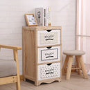 Cassettiera 3 Cassetti in Legno Massello 35x30x65,5 cm Fumer Doris