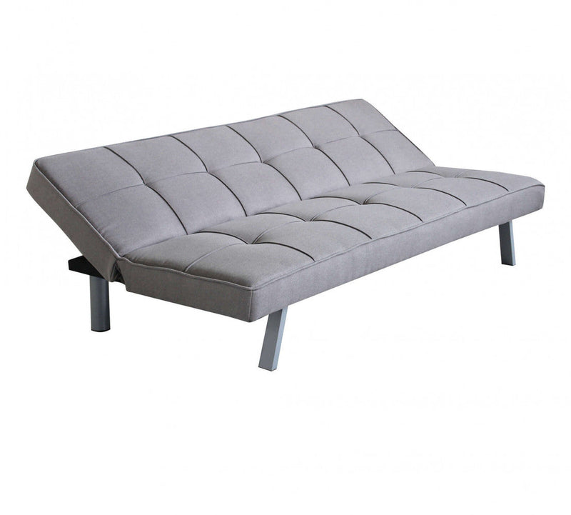 Divano Letto Aaron 178x80x71 cm in Tessuto Grigio