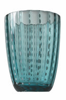 Set 6 Bicchieri Acqua in Vetro con Pois e Superficie Ondulata 300 ml Villa d'Este Home Tivoli Kalahari