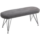 Panca Ingresso 106x35x45 cm in Lino Grigio