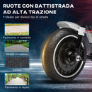 Moto Elettrica per Bambini 76x42x57 cm con Rotelle e Fanale 6V Bianco e Nero  