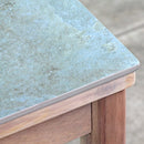 Set Salotto da Giardino Divano 2 Poltrone e Tavolino in Acacia Sbiancata e Polyrattan Santa Maria