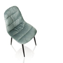 Set 4 Sedie 44x40x90 cm in Velluto Acquamarina