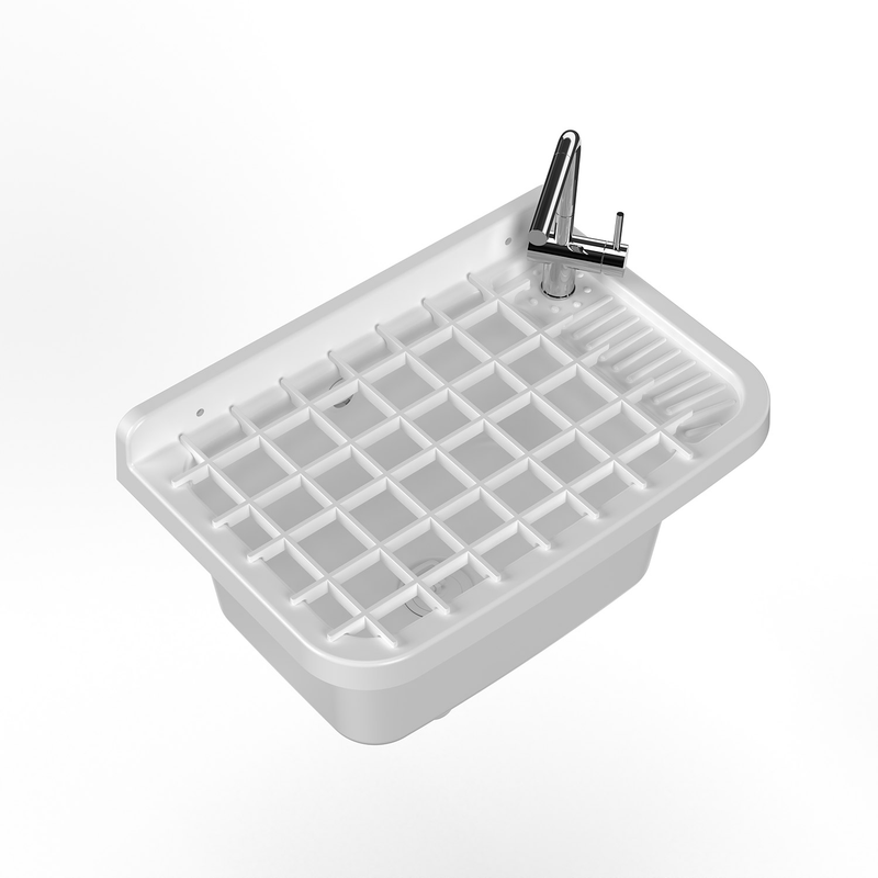 Lavatoio Da Esterno Bonussi 60x40x25 Cm - Resina Bianco Per Giardino - Foto 5