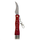 Coltello da Raccolta Multifunzione con Spazzola Integrata Lama 5,5 cm in Acciaio e Legno