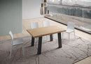 Tavolo Allungabile 140/190x90 cm Svalen Rovere Scortecciato Gambe Antracite      