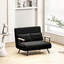Divano Letto Schienale Regolabile 102x73x81 cm in Velluto Nero 