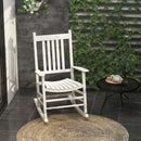 Sedia a Dondolo in Legno 69x86x115 cm  Bianco