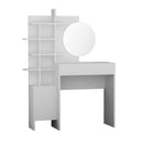 Mobile da Bagno con Specchio 105x35x151 cm in MDF Mup Bianco