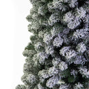 Albero di Natale Artificiale Innevato Monte Vettore Slim Verde Varie Misure