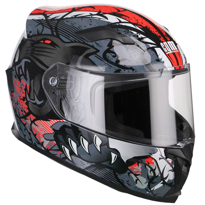 Casco Integrale per Scooter Visiera Lunga CGM Panther 307S Rosso Varie Misure