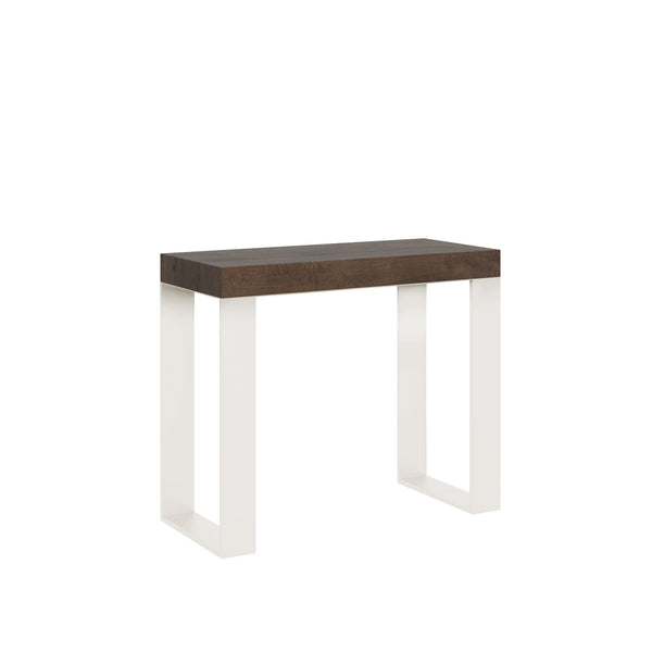 Consolle Allungabile 90-196x40x77 cm Tecno Small Cemento telaio Bianco acquista