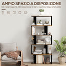 Libreria 5 Ripiani 70x29,5x163 cm in Legno Marrone Rustico