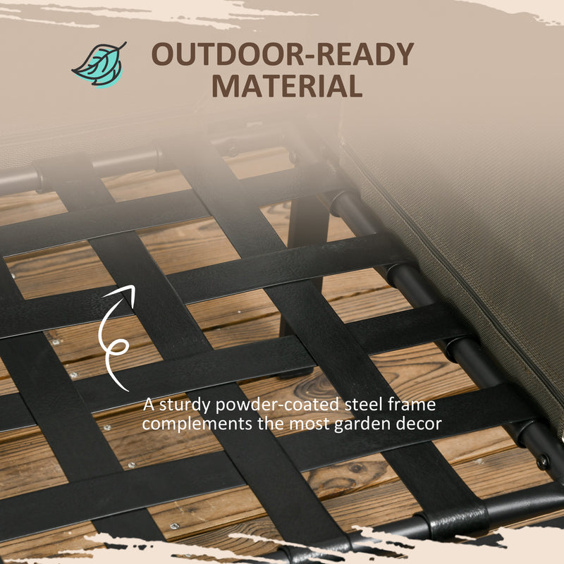 Set Salotto da Giardino Divano Angolare e  Tavolino in Acciaio Grigio e Nero