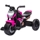 Triciclo Elettrico per Bambini 3 in 1 con Fari Musica e Clacson Rosa 