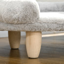 Cuccia Divanetto per Cani e Gatti 47x40x20 cm Sfoderabile in Peluche Grigio   