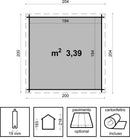 Casetta Box da Giardino Porta Utensili 200x200 cm in Legno Birba