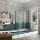 Box Doccia Rettangolare 2 Ante Battenti In Cristallo H185 Fosterberg Koge Duo