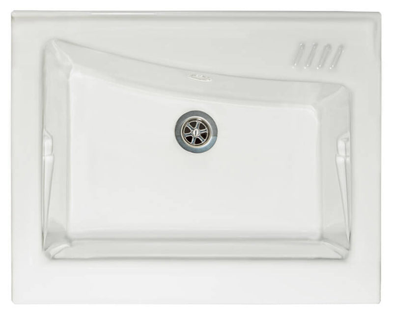 Mobile Lavatoio 63x50x87 cm 2 Ante Asse in Legno Montegrappa Acqua Marella Bianco Lucido