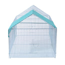 Gabbia Recinto da Esterno per Animali Domestici con Rete Metallica 203x103x98 cm 