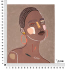 Dipinto su Tela Tribal 1 80x2,8x100 cm in Legno e Tessuto