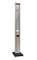 Stufa Elettrica ad infrarossi da Esterno 50x25x200 cm in Fibra di Carbonio con Luce Led Skyline Mocca Mousse