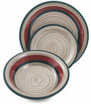 Servizio Piatti 18 Pezzi in Stoneware Soriani Minorca Multicolor