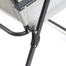 Sedia Pieghevole da Giardino  72x56x91,5 cm in Acciaio e Textline Capri Grigio Chiaro