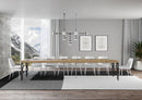 Tavolo Allungabile 130-390x90x77 cm Karamay Premium Quercia Natura Telaio Antracite 