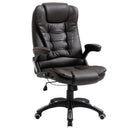 Sedia Poltrona Presidenziale da Ufficio 67x72x110-120 cm in Similpelle Marrone