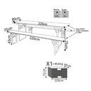 Set Birreria da Giardino Pieghevole in Legno Marrone