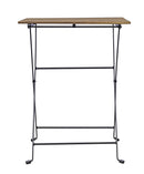 Set Tavolo e 2 Sedie da Giardino Pieghevoli Bistrò in Ferro e Legno di Acacia