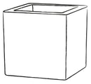 Vaso in Resina Tulli Schio Cubo Essential Cappuccino Varie Misure
